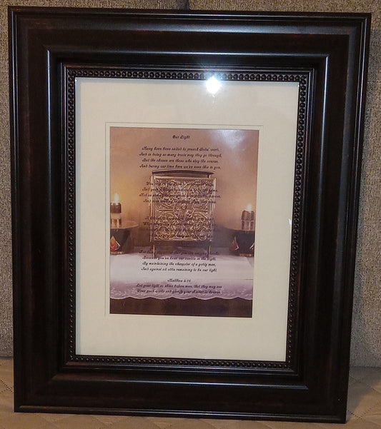 Our Light 10x13 poetic picture frame